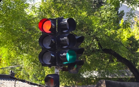 Módulo de semáforo LED para bicicleta verde, vermelho e amarelo
