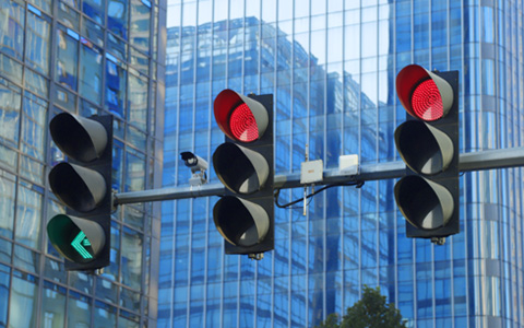 Módulo de semáforo LED para bicicleta verde, vermelho e amarelo