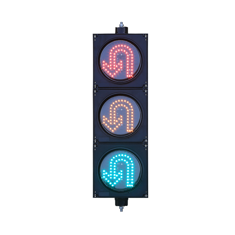 Semáforo de conversão em U vermelho/amarelo/verde de baixa potência