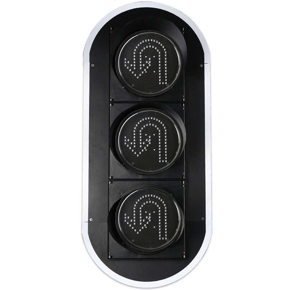 Semáforo de conversão em U vermelho/amarelo/verde de baixa potência