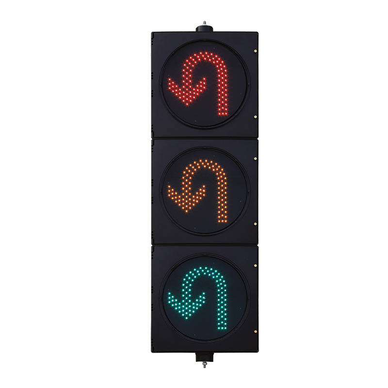 Semáforo de conversão em U vermelho/amarelo/verde de baixa potência