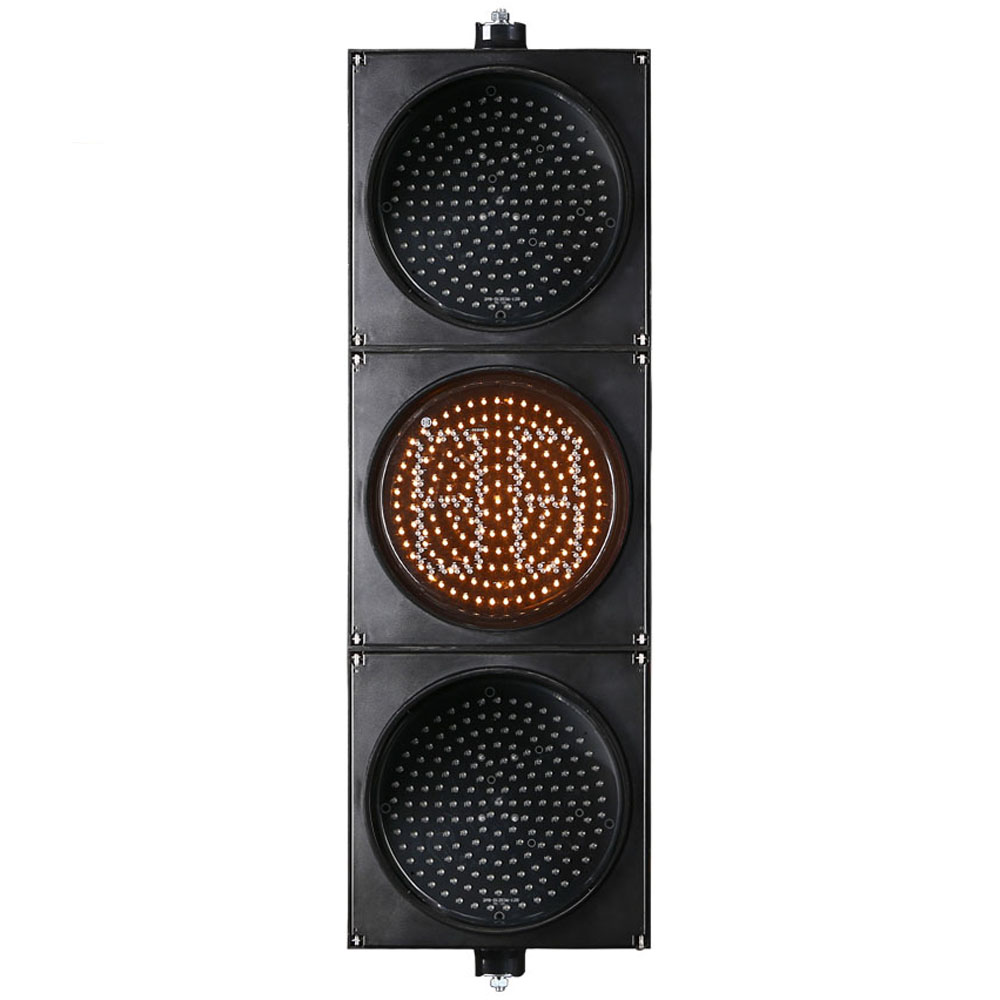 Semáforo de bola cheia vermelho/amarelo/verde de baixa potência com temporizador de contagem regressiva