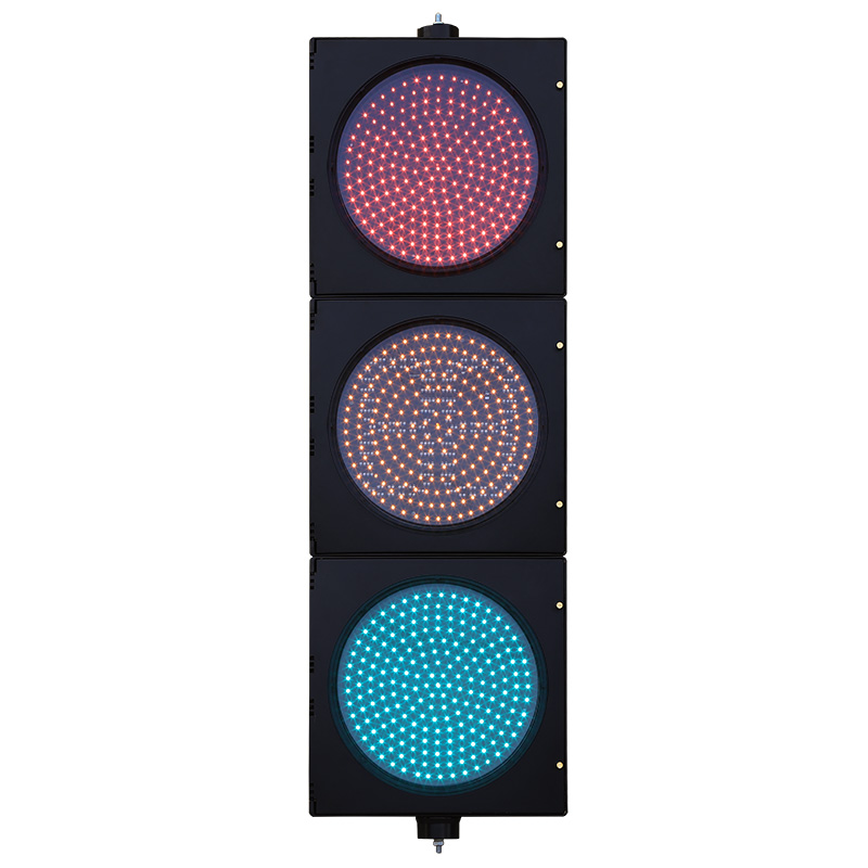 Semáforo de bola cheia vermelho/amarelo/verde de baixa potência com temporizador de contagem regressiva