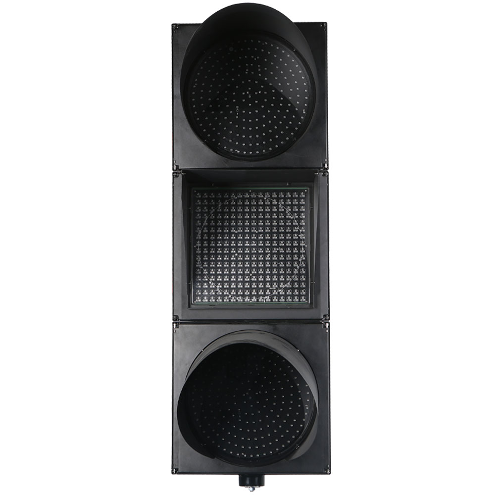 Semáforo de esfera completa vermelho/amarelo/verde de baixa potência com contagem regressiva de matriz de pontos