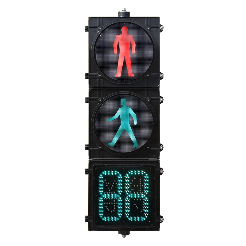 Semáforo de pedestres de alto fluxo com temporizador de contagem regressiva