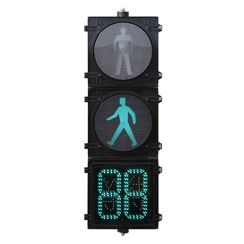 Semáforo de pedestres de alto fluxo com temporizador de contagem regressiva