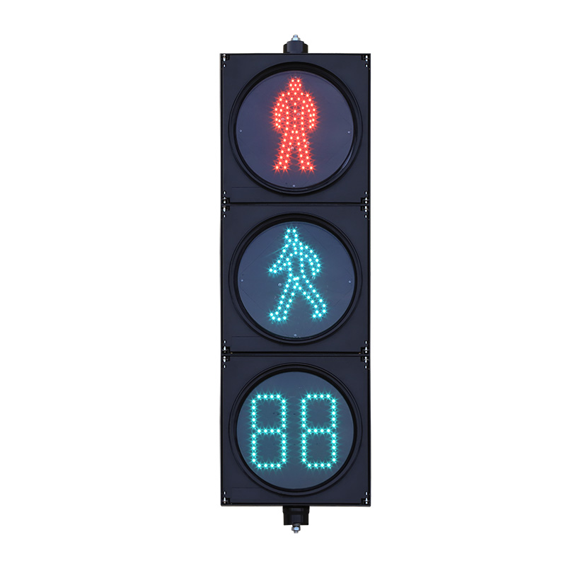 Semáforo de pedestres de baixa potência com temporizador de contagem regressiva