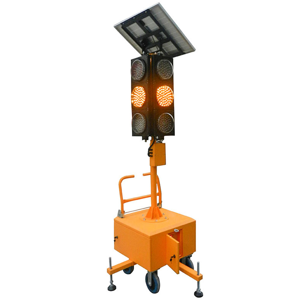 Semáforo móvel integrado movido a energia solar