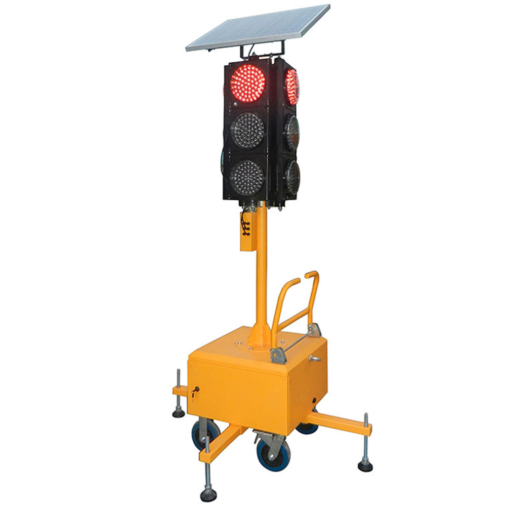 Semáforo móvel integrado movido a energia solar