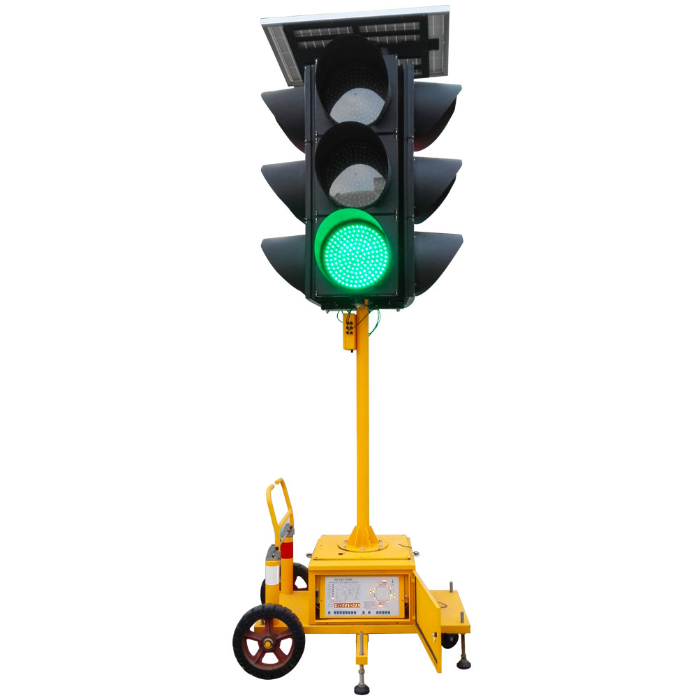 Semáforo móvel integrado movido a energia solar