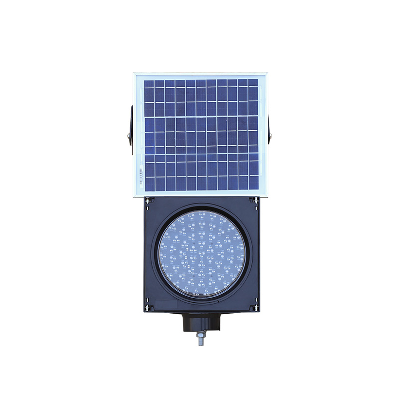 Luz amarela piscante movida a energia solar