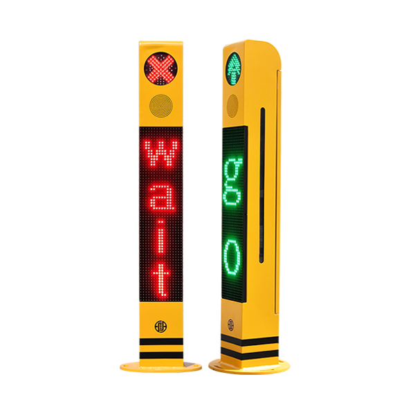 Poste de iluminação para pedestres com tela modular