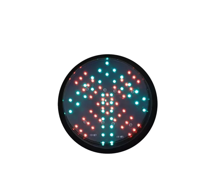 Módulo de semáforo de baixa potência com cruz vermelha e seta verde